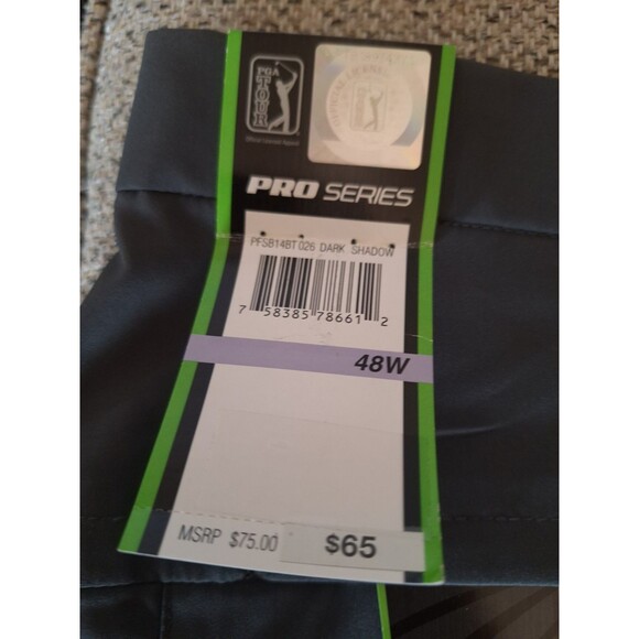 PGA Tour Shorts Gray Size  48 w  Pro Series Men's  GREY‎  NEW - Picture 7 of 8